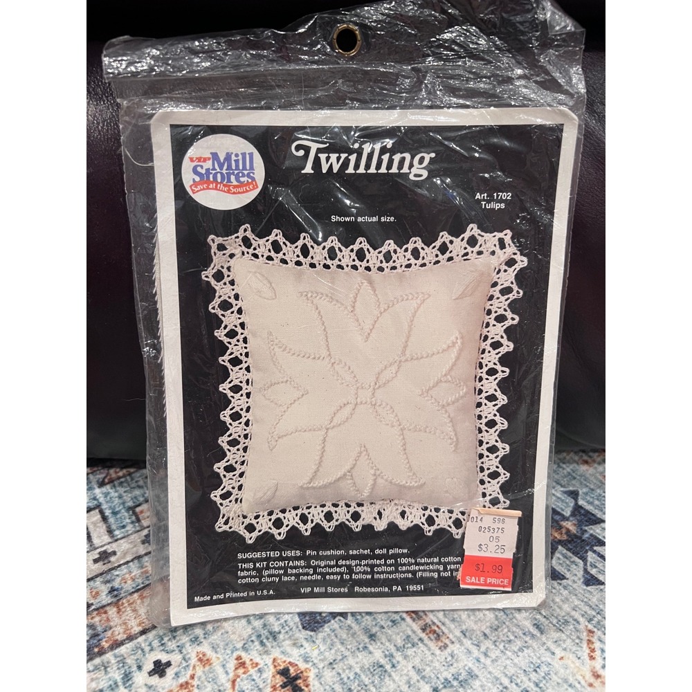 New Mill Stores Twilling Candle Wicking Embroidery Kit No 1702 Tulips Boho Craft